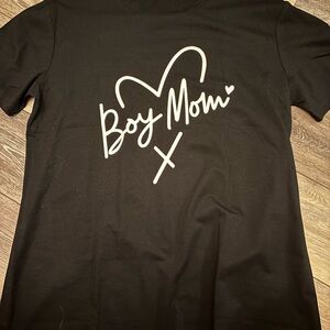 Chic Black 'Boy Mom' Tee